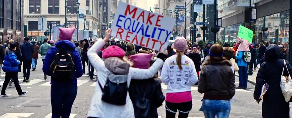 A protest on the streets of New York City.