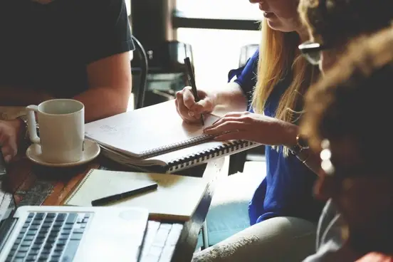 Group of people studying